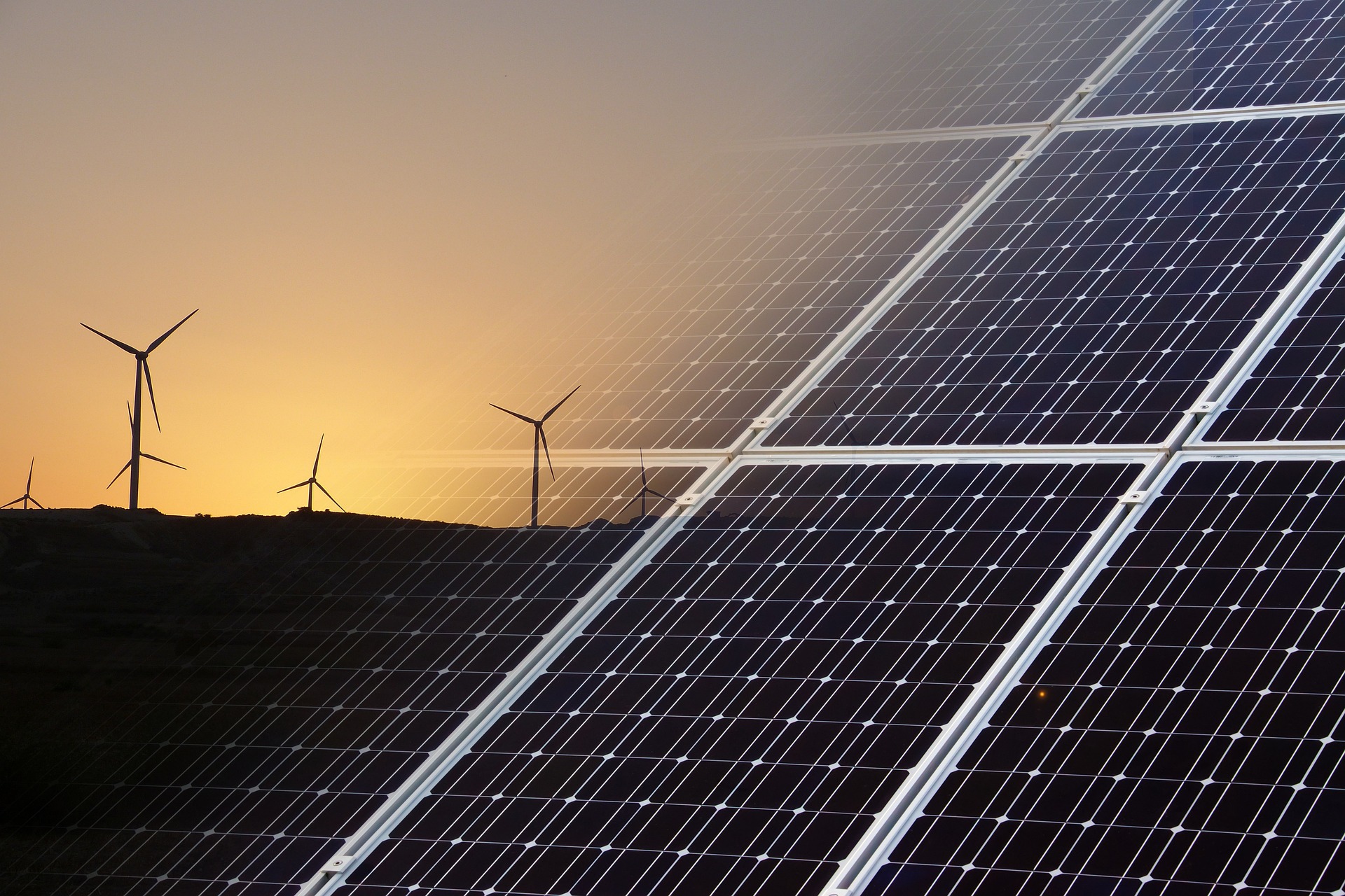 Solar panels supporting renewable energy planning