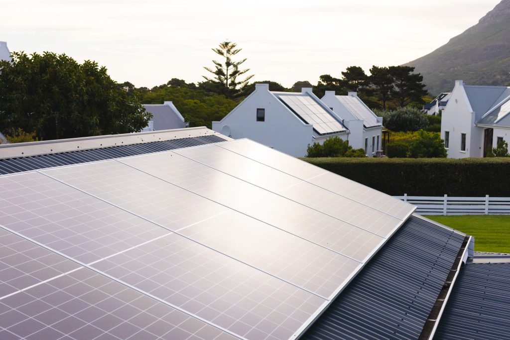 5kW solar panel system installed on a residential rooftop in South Africa