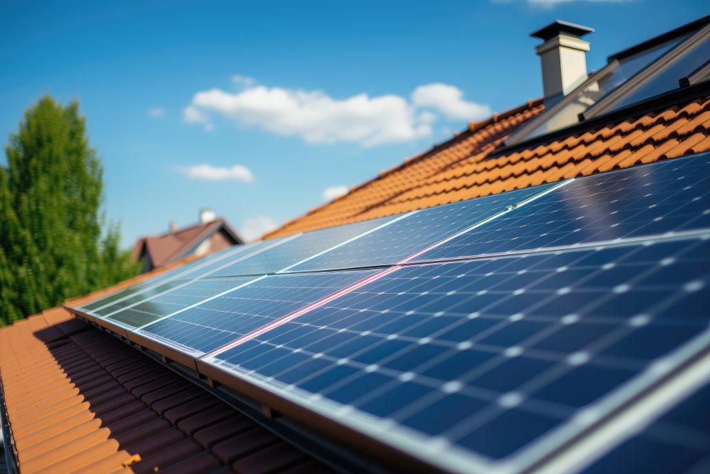 solar panels installed on a residential roof in Bloemfontein